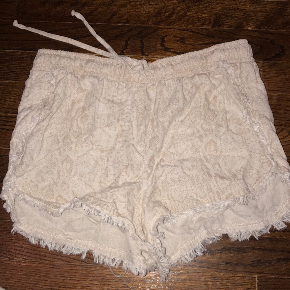 Loose snake skin shorts